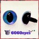 1 Pair Blue Gray Hand Painted Safety Eyes Plastic eyes Amigurumi eyes, Craft eyes, Animal eyes